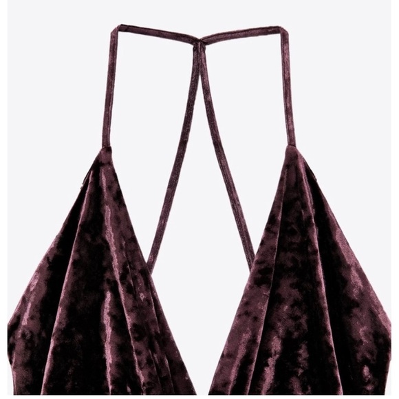 NEW Zara purple velvet minidress - Picture 3 of 8